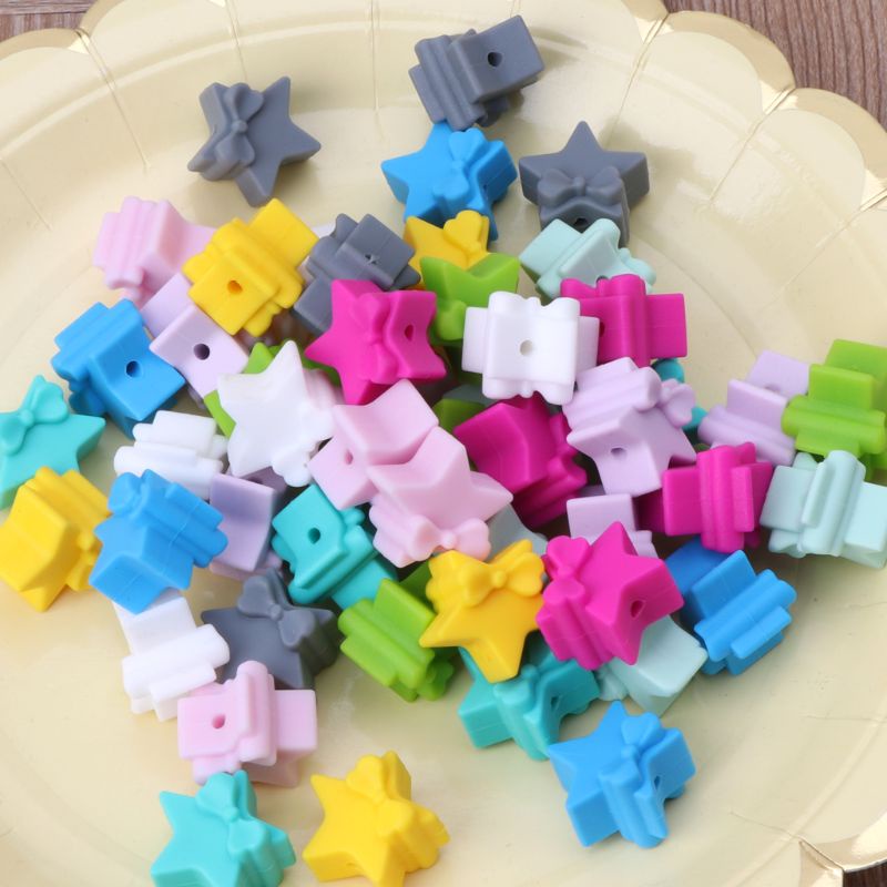 Wmmb Đồ Chơi Ngậm Mọc Răng Cho Bé Bằng Silicone Cấp Thực Phẩm Hình Ngôi Sao Năm Cánh