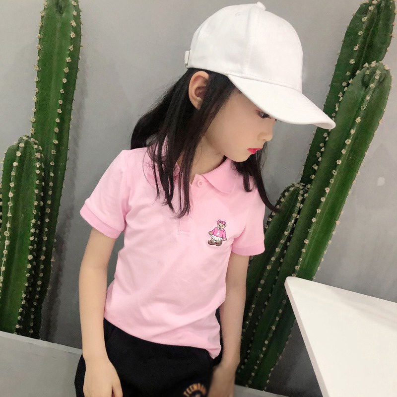 Áo Thun Tay Ngắn In Hình Gấu Hoạt Hình Phong Cách Hàn Quốc Dành Cho Bé Gái Se7en