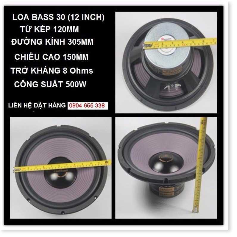 LOA BASS 30 PIONEER TỪ KÉP 120 CAO CẤP - GIÁ 2 CHIẾC