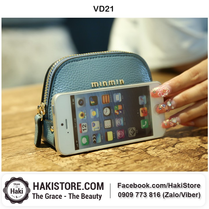 🍀 Ví mini 1 ngăn đính logo siêu xinh siêu cá tính kèm dây đeo tay - VX21 | BigBuy360 - bigbuy360.vn