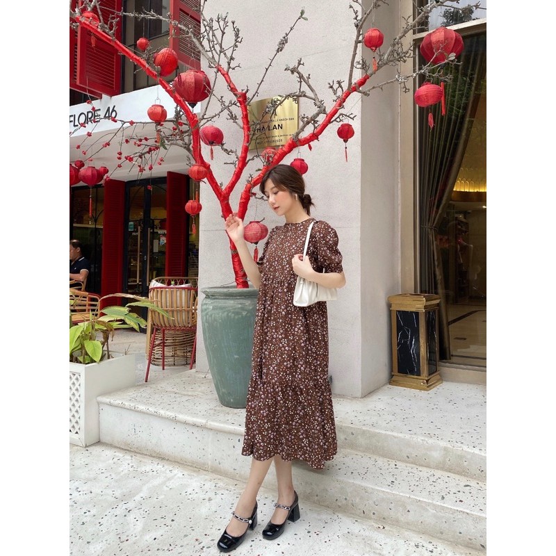 [Mã FATHANG5 giảm 10K đơn 50K] Đầm hoa nhí babydoll viền bèo | BigBuy360 - bigbuy360.vn