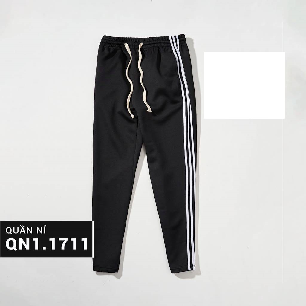 Quần Thể Thao Nam, Quần Jorger Nam 3 Sọc Lửng Đầu Gối - QTT06