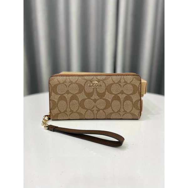 LONG ZIP AROUND WALLET IN SIGNATURE CANVAS ✨✨  🌟Ví coach dài