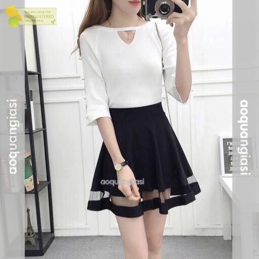 Chân Váy Xòe Phối Lưới Điệu Đà | BigBuy360 - bigbuy360.vn