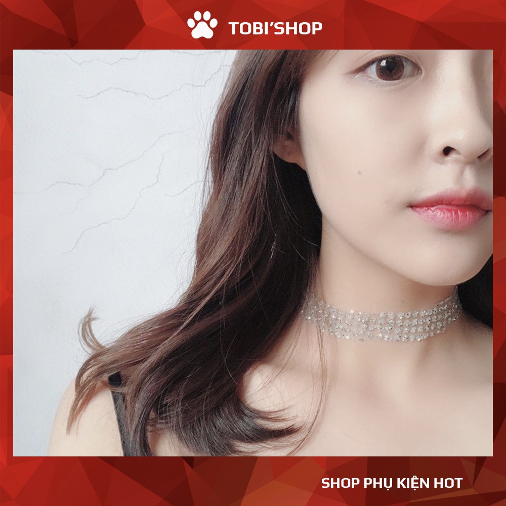 {FREESHIP 50K} Chocker vòng cổ vải ren đính kim tuyến lấp lánh xinh xắn - TOBI'SHOP