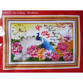 Tranh thêu chữ thập vợ chồng 88876