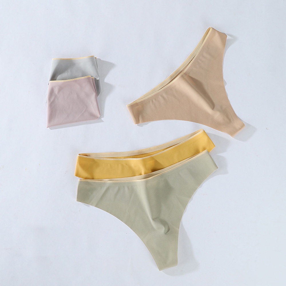 Quần Lót Lọt Khe Không Đường May Màu Trơn Thời Trang Quyến Rũ Cho Nữ
