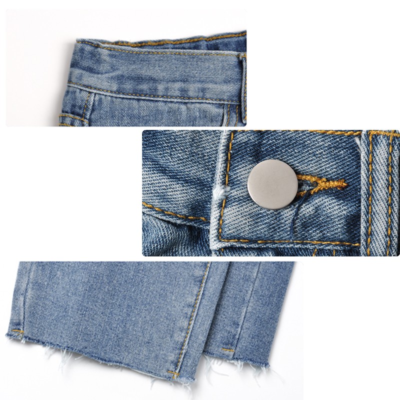 Quần jean suông lưng cao kiểu Hàn Xiaozhainv