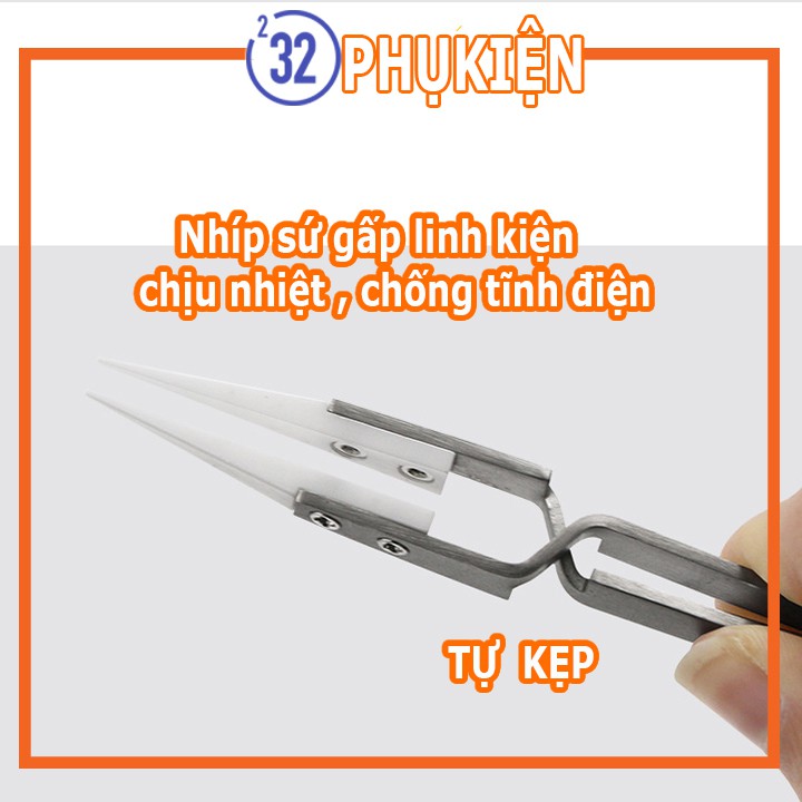 Nhíp sứ gấp linh kiện ,chịu nhiệt , chống tĩnh điện (P190)