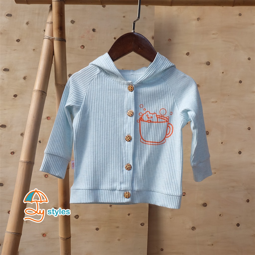 Áo khoác cotton da cá mỏng cho bé 3m-24m - Ôly Styles VN