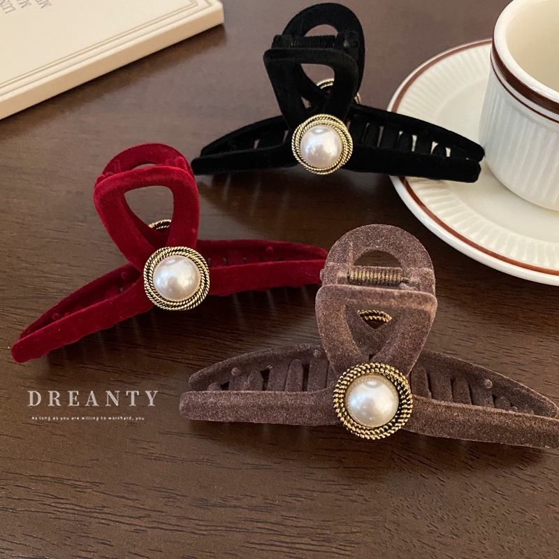 Kẹp Tóc Hình Cá Mập Đính Ngọc Trai Thời Trang Cao Cấp Cho Nữ