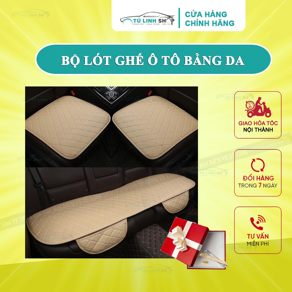 Bộ lót ghế da cao cấp cho ô tô mẫu 3 + Tặng 01 bảng ghi số điện thoại