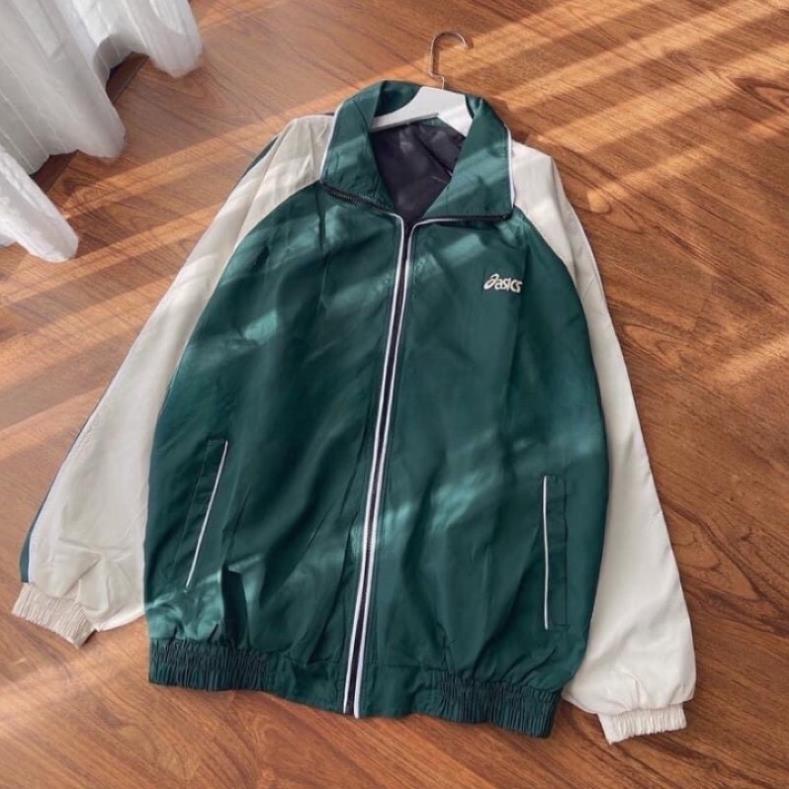 Áo Khoác Dù 2 Lớp AASICS Form Rộng Unisex Tay Phối Mầu Siêu Xinh( Hàng Sẵn)