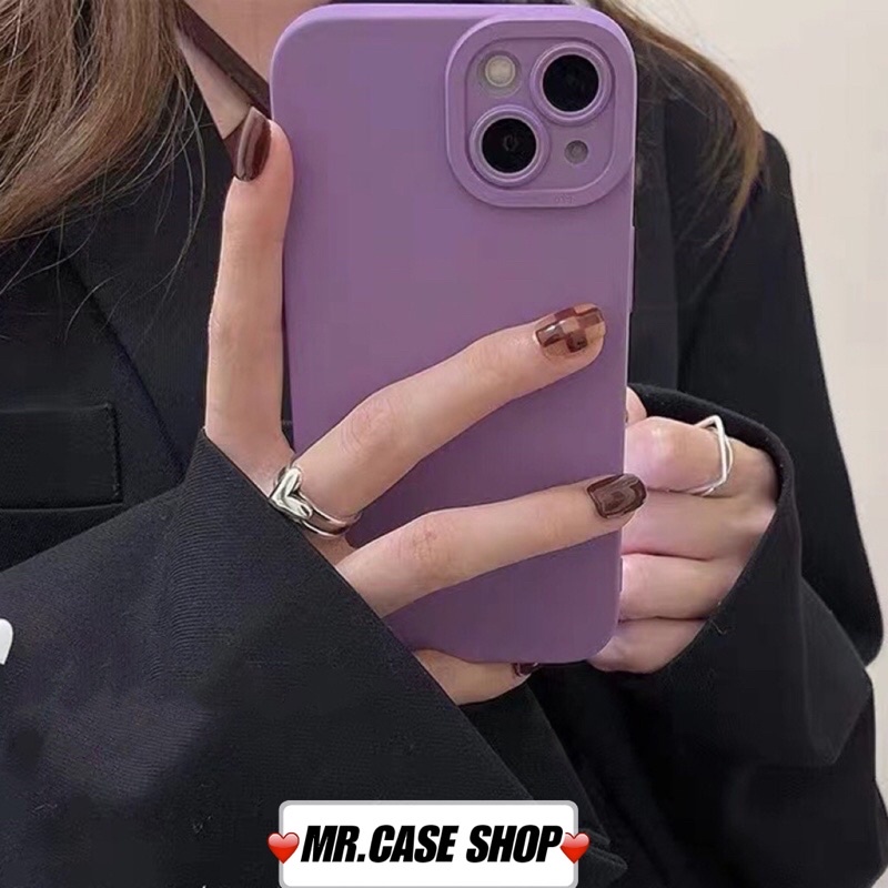 Ốp điện thoại màu tím thời trang cho IPHONE 13PRO MAX 13PRO 13 12PROMAX 12PRO 12 11PROMAX XS XSMAX -Mr.Case