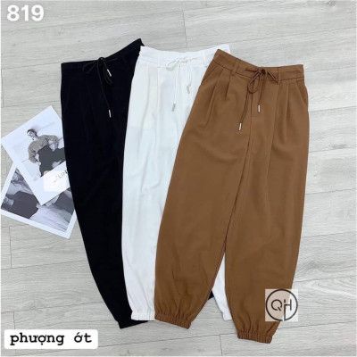 Quần baggy vải bo gấu cạp rút 808