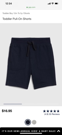 Set 3 quần đùi Baby Gap