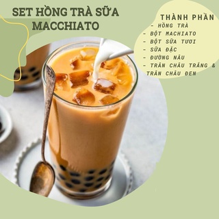 Set Nguyên Liệu Pha Hồng Trà Sữa Machiato