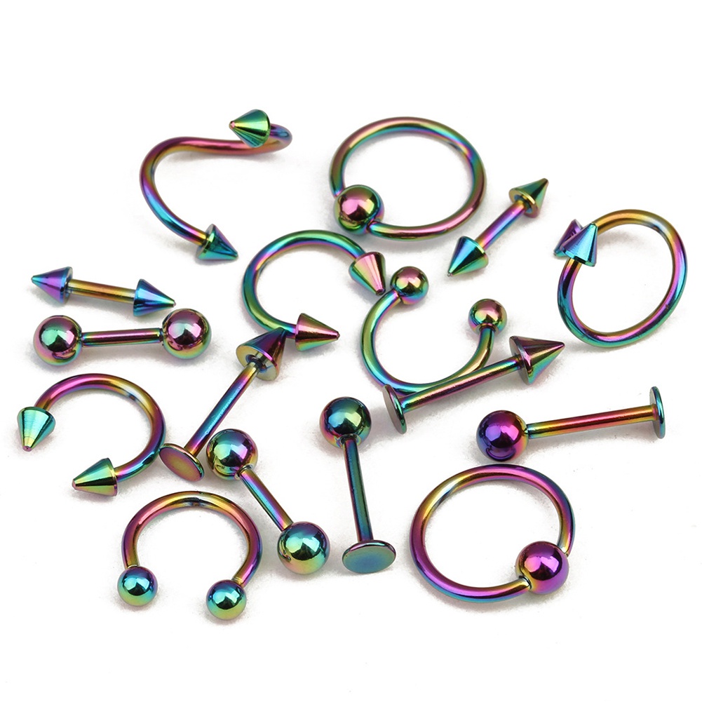 Set 16 Khuyên Xỏ Cơ Thể Cá Tính