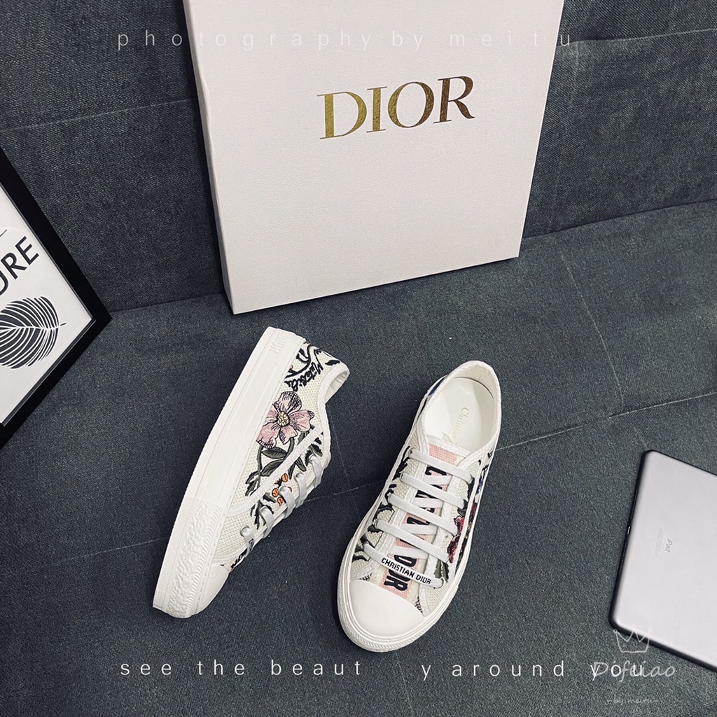 Giày Thể Thao Vải Cotton Thêu Họa Tiết Nghệ Thuật Thời Trang 2022