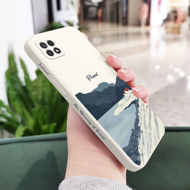 Ốp Điện Thoại Mềm Họa Tiết Icelandic Sáng Tạo Cho Samsung Galaxy A22 A12 4G 5G A02 A02S