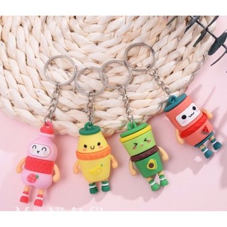 Móc Khoá Cute Hình Hộp Sữa Dâu,Chuối,Bơ ,Dưa