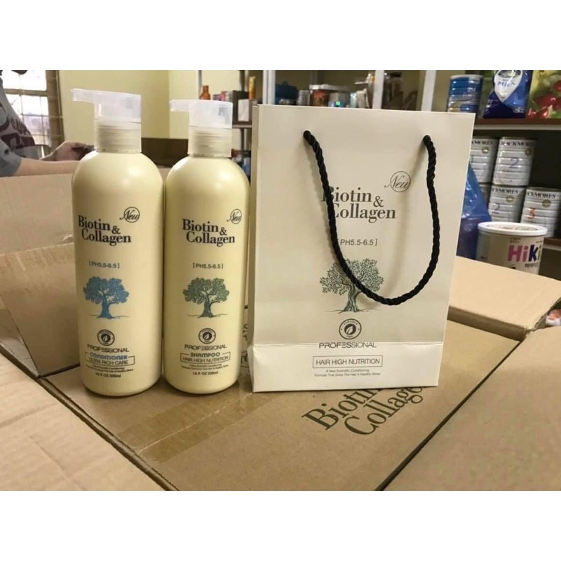 ❌FREE SHIP❌ Cặp dầu gội, dầu xả Biotin collagen trắng - phục hồi tóc hư tổn | BigBuy360 - bigbuy360.vn