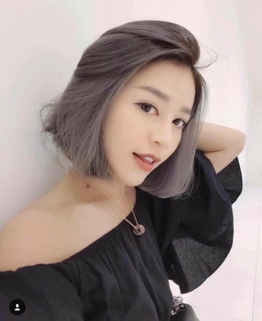 Thuốc nhuộm tóc màu xám khói+tặng oxy và bao tay | BigBuy360 - bigbuy360.vn