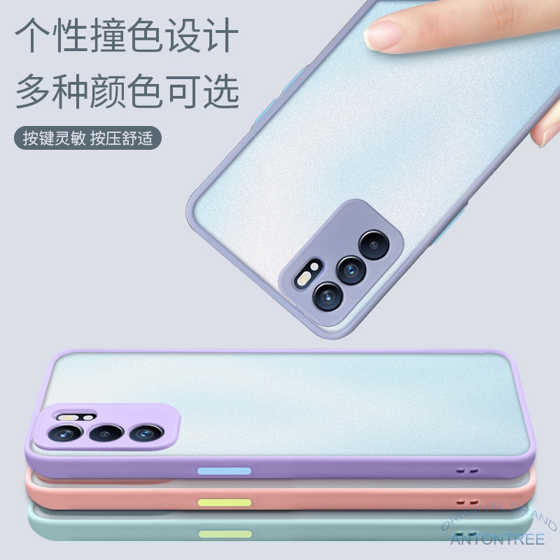 Ốp Điện Thoại Nhựa Acrylic Trong Suốt Mặt Nhám Có Dây Đeo Cho OPPO Reno7Z 6Z reno 7Z 6Z 6 Pro 5G reno 5 Pro A95 A16