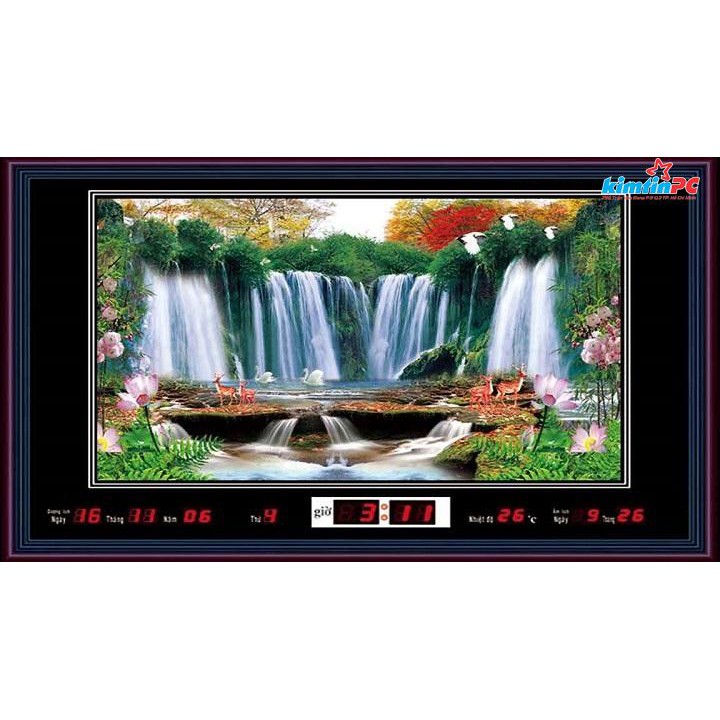 Lịch vạn niên - Tranh suối – 48x68cm – mã 1312