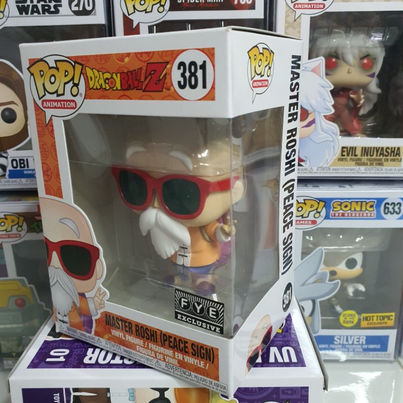 Đồ chơi mô hình Funko Pop 381 Master Roshi - Peace Signs  - Dragonball - Dragon Ball ( Hàng real chính hãng )