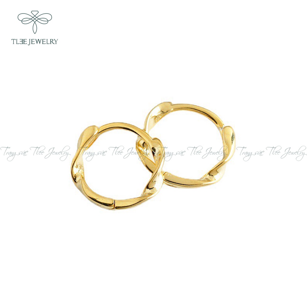 Khuyên tai bạc nữ TLEE TWISTEDS kiểu dáng basic cá tính NCJ B0114