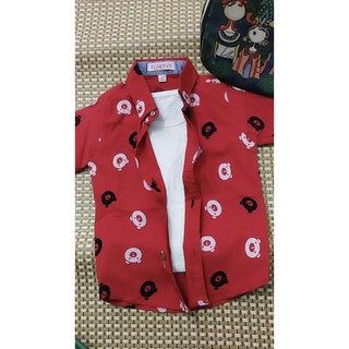 Áo sơ mi ngắn tay siêu mịn cho bé trai