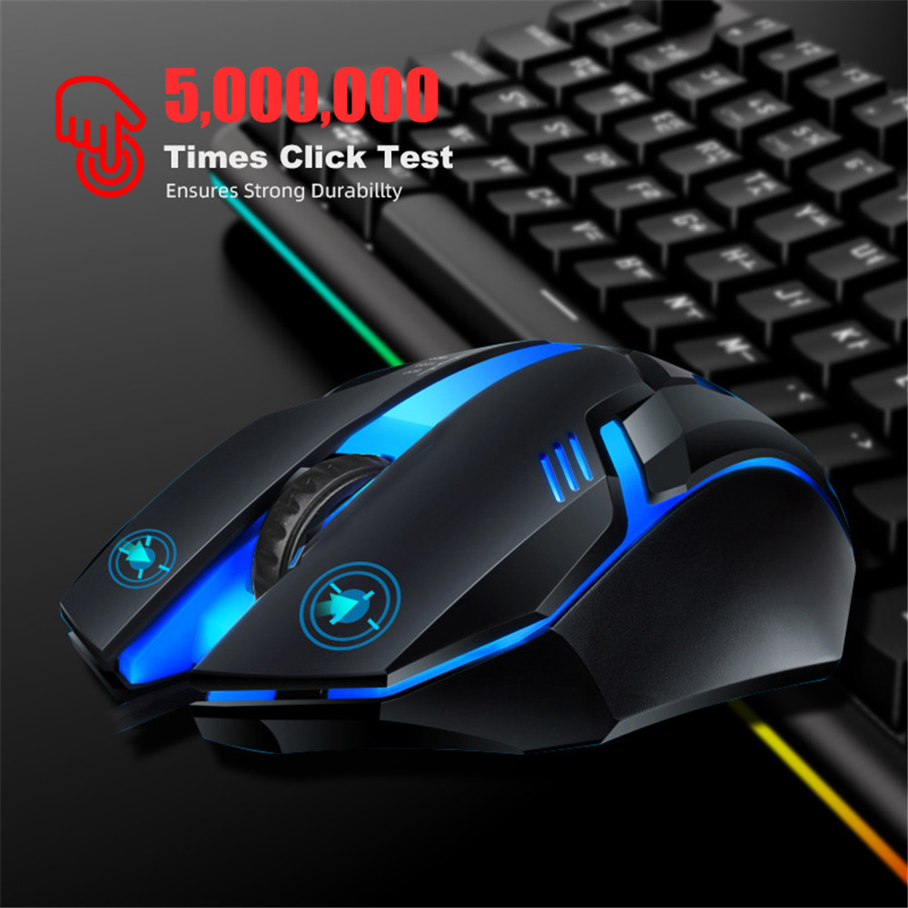 Luminescent Gaming Mouse 6 Buttons/3 Buttons 4 Speeds 7 Colors Glow Handy