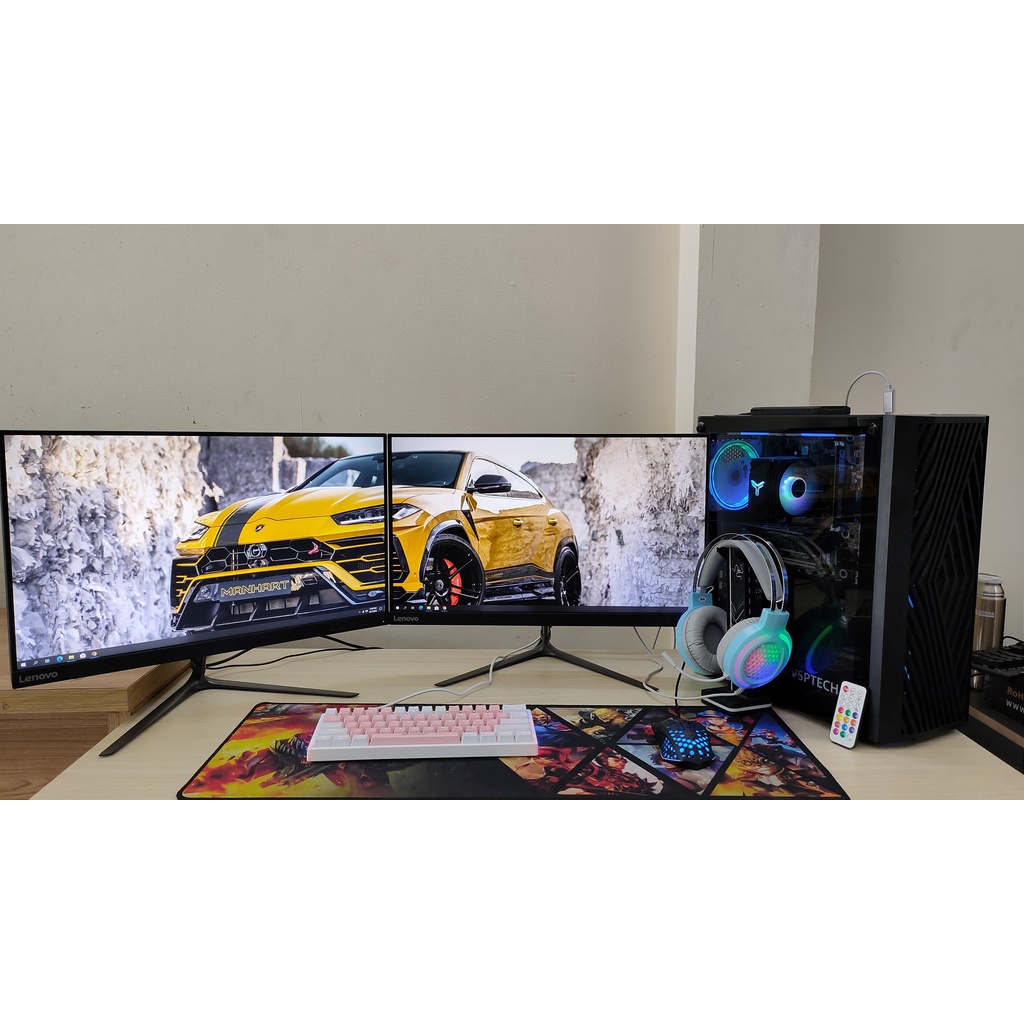 PC Chiến Full Game Online KA300 Summer Core i5 Gen6 kèm màn hình 24inch Leovno Full HD chuẩn IPS