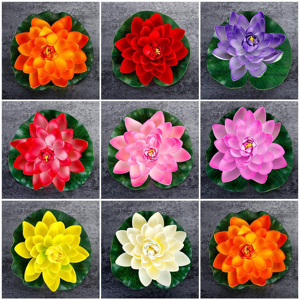 Hoa Sen Giả Bằng Xốp Màu Xanh Lá 18cm Trang Trí Nhà Cửa / Tiệc Cưới
