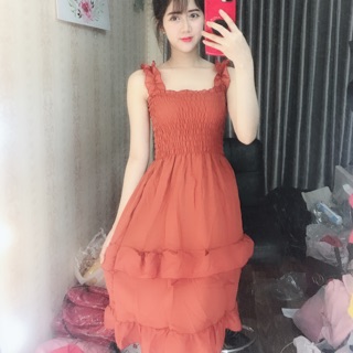 Đầm cánh tiên hai tầng