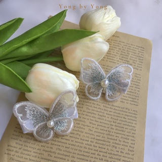 Kẹp Tóc Xinh Hình Bướm Đính Hạt Trai Nhẹ Nhàng