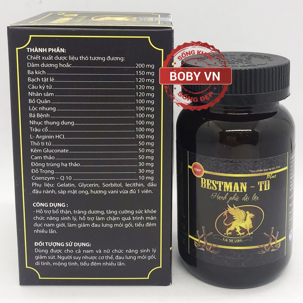 Bestman - TD Plus bổ thận, tráng dương, tăng cường sinh lý - Chính hãng