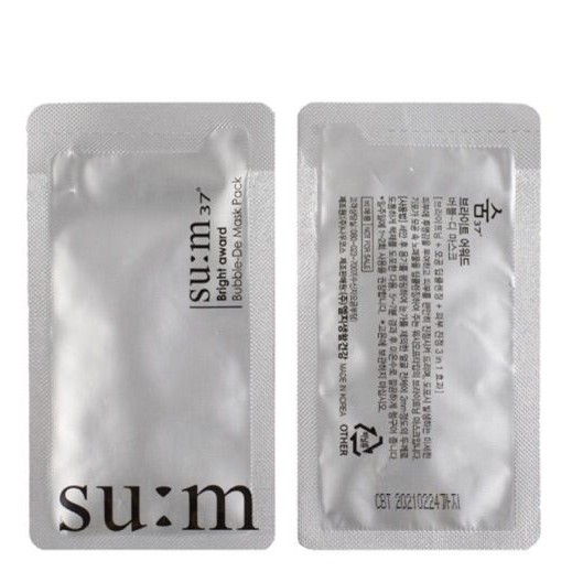 [Mã SKAMLTS7 giảm 10% đơn 150K] 10 gói mặt nạ Su:m 37 sủi bọt thải độc Bright award Bubble-De Mask Pack
