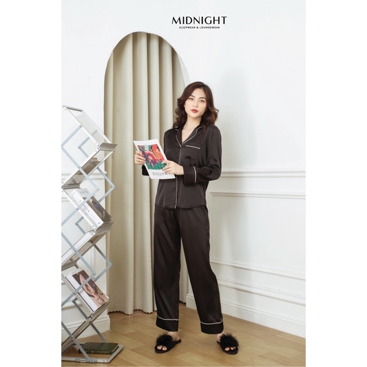 Đồ ngủ mặc nhà Pyjamas Basic Tay Dài Quần Dài - Midnight Sleepwear