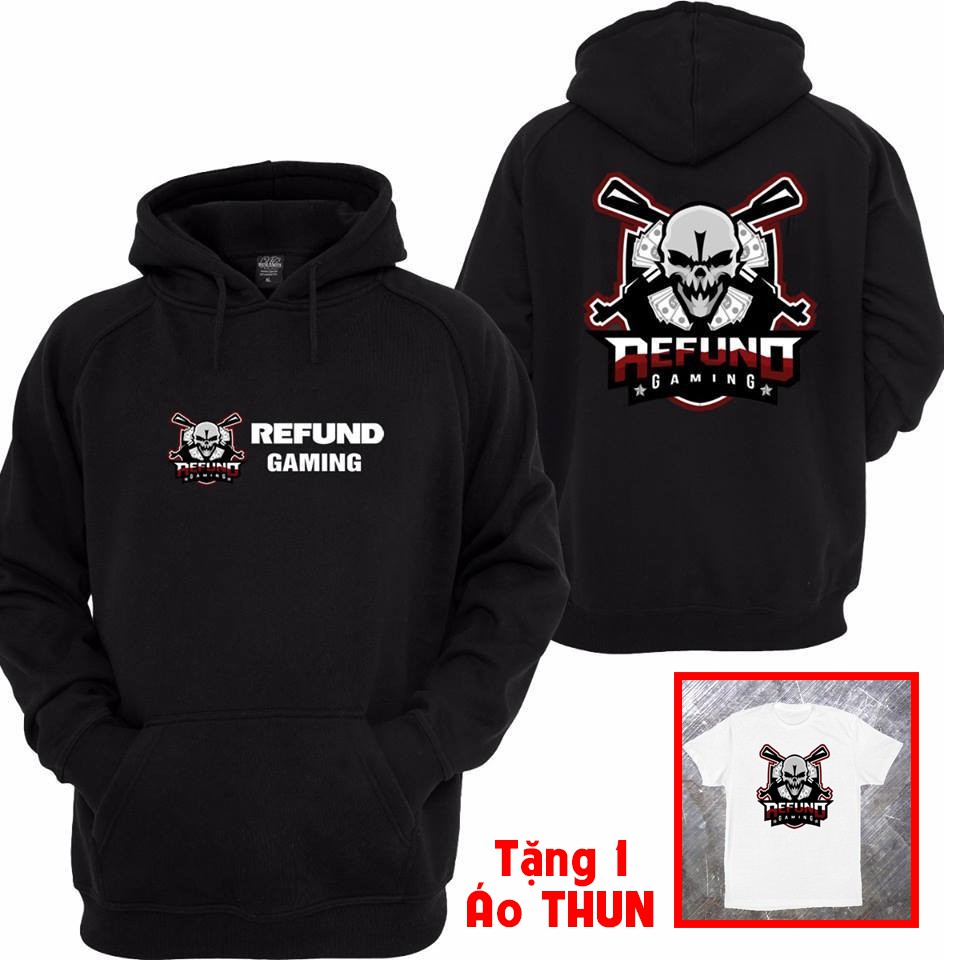 [KM Khủng ] Mua áo hoodie Refund gaming tặng kèm áo thun bịt mặt game