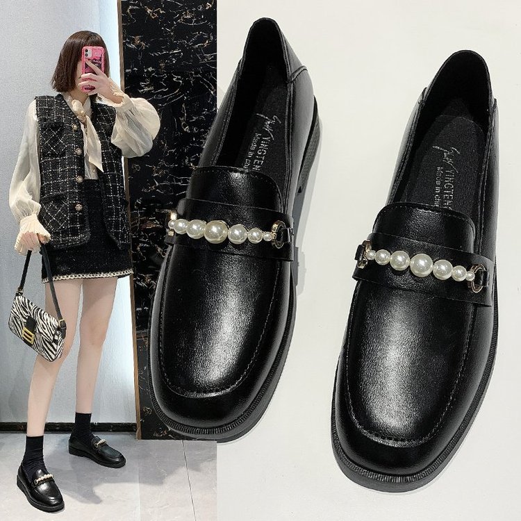 Giày Lười Da Đính Ngọc Trai Thời Trang Cho Nữ | BigBuy360 - bigbuy360.vn