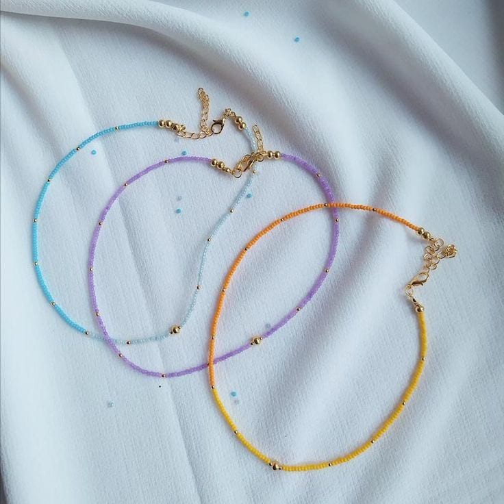 Vòng Cổ Chocker Handmade Hạt Cườm