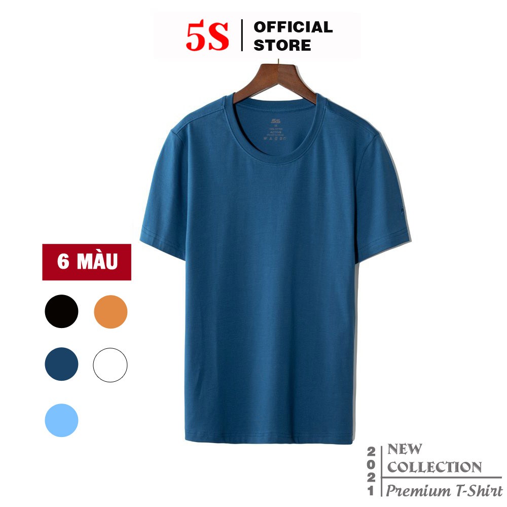 Áo Thun Nam Ngắn Tay 5S (6 Màu), Chất Liệu Cotton Premium Thấm Hút, Kiểu Dáng Trẻ Trung, Năng Động (TSO21004-02)