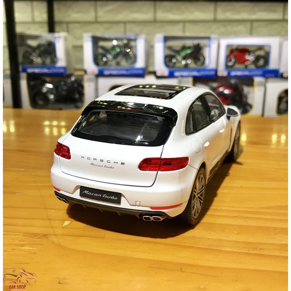Mô hình xe ô tô Porsche Macan Turbo Hãng Welly FX tỉ lệ 1:24 màu trắng