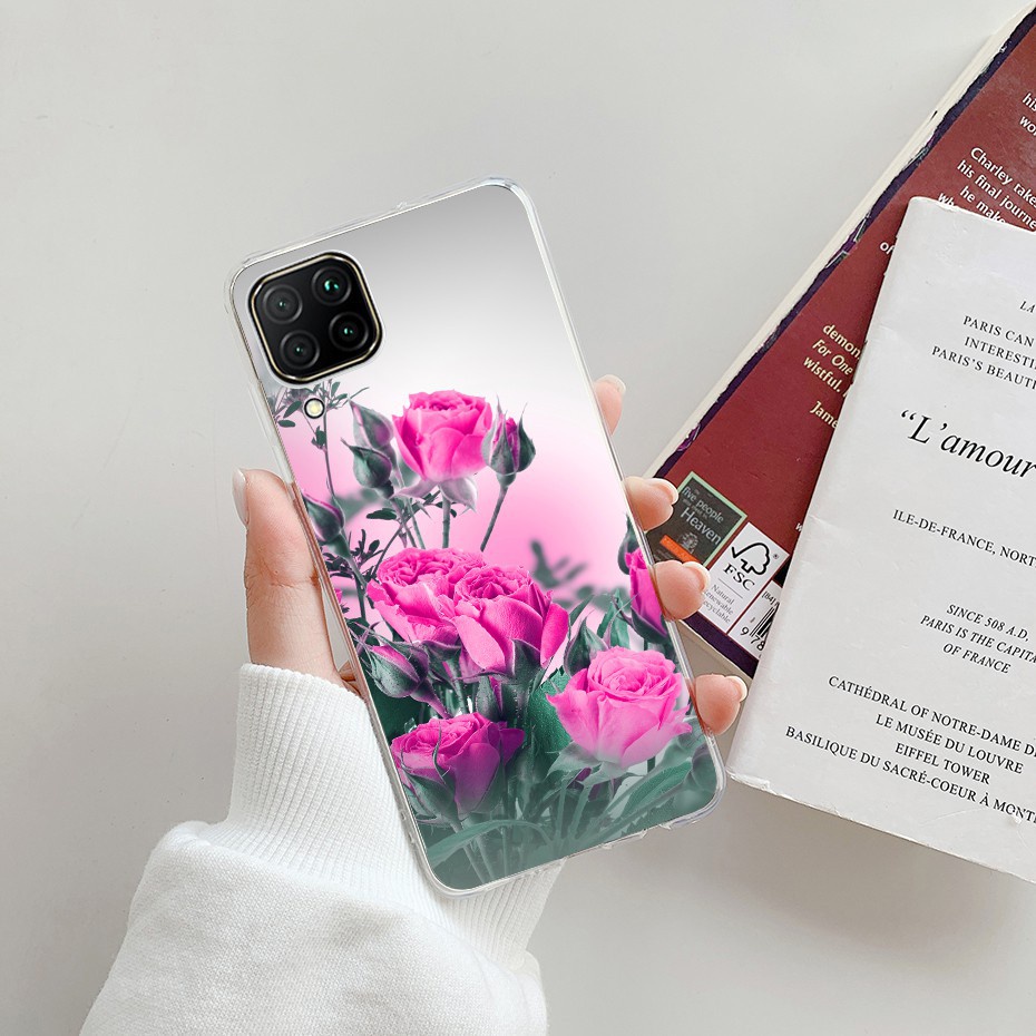 Ốp điện thoại TPU mềm họa tiết hoa xinh xắn thời trang cho Samsung Galaxy A42 5G A12 2020