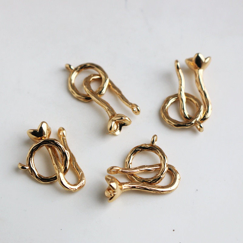 Chốt Khóa Kẹp Dây Chuyền/Vòng Tay 14k Bằng Đồng Màu Vàng Kim diy