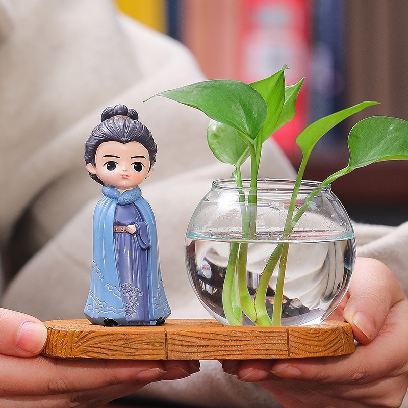 Búp Bê Thủy Canh Để Bàn Trang Trí Phong Cách Trung Hoa Dễ Thương