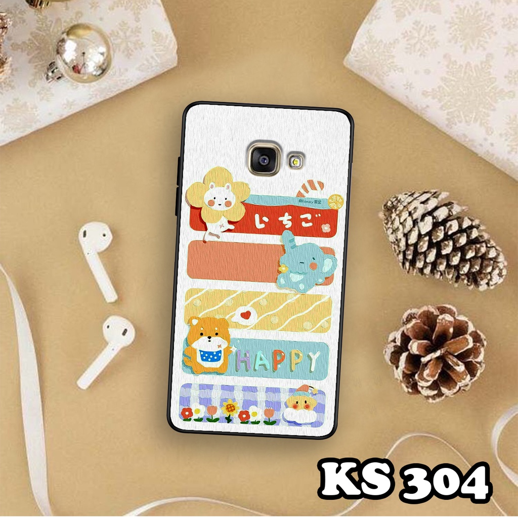 Ốp lưng Samsung A7 2017 - Samsung A5 2017 - Samsung A3 2017 - Ốp in hình Gấu&amp;Thỏ siêu xinh - Lưng nhám viền TPU