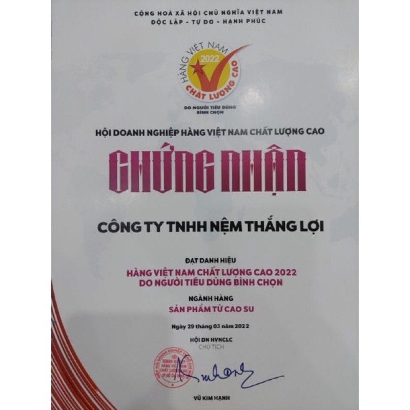 Nệm Cao Su Non Thắng Lợi